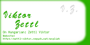 viktor zettl business card